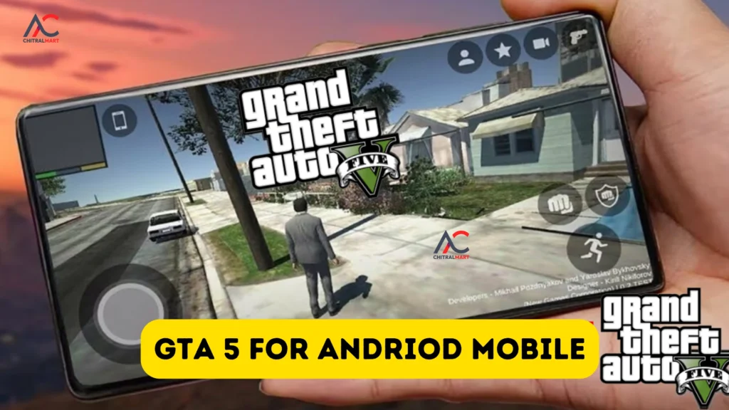 Playing GTA 5 on mobile using cloud gaming services or remote play.